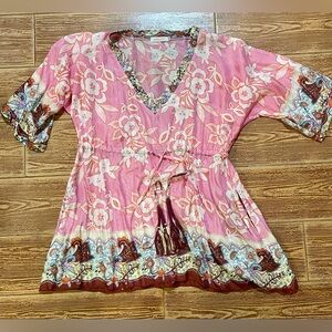 Johnny Was Silk Blouse XS